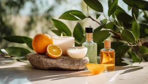 un assortiment de produits de soins de la peau sur une table