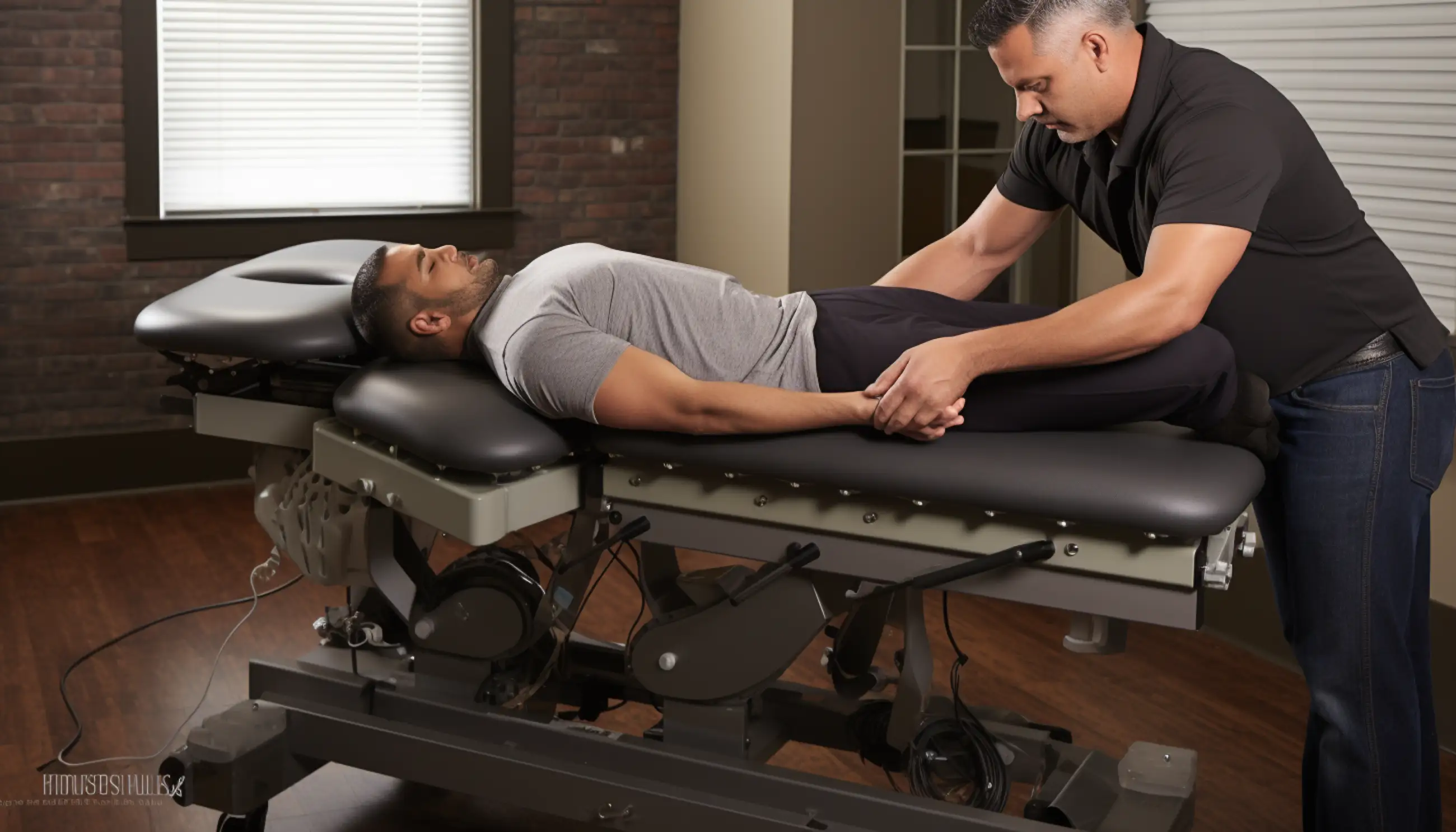 un homme est assisté par un chiropéniste